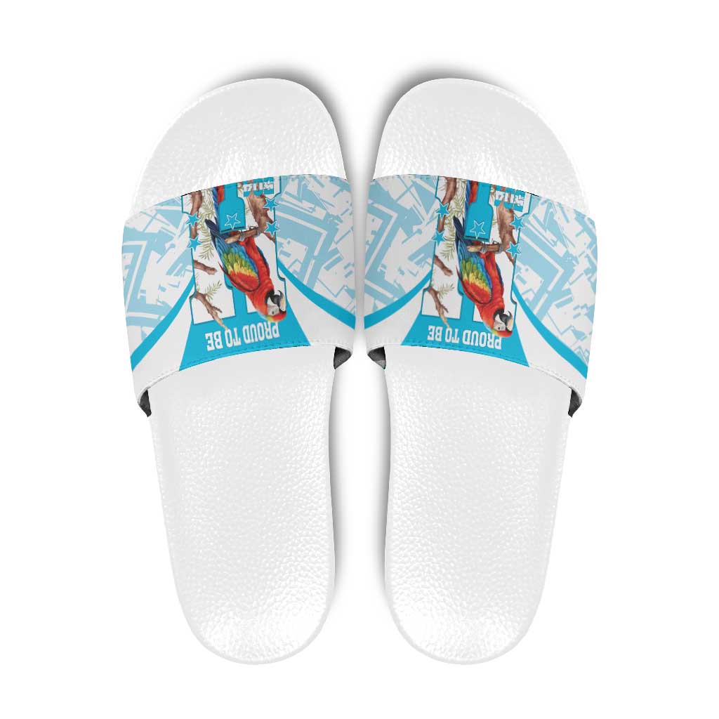 Honduras Independence Day Slide Sandals 504 Proud Scarlet Macaw LT14