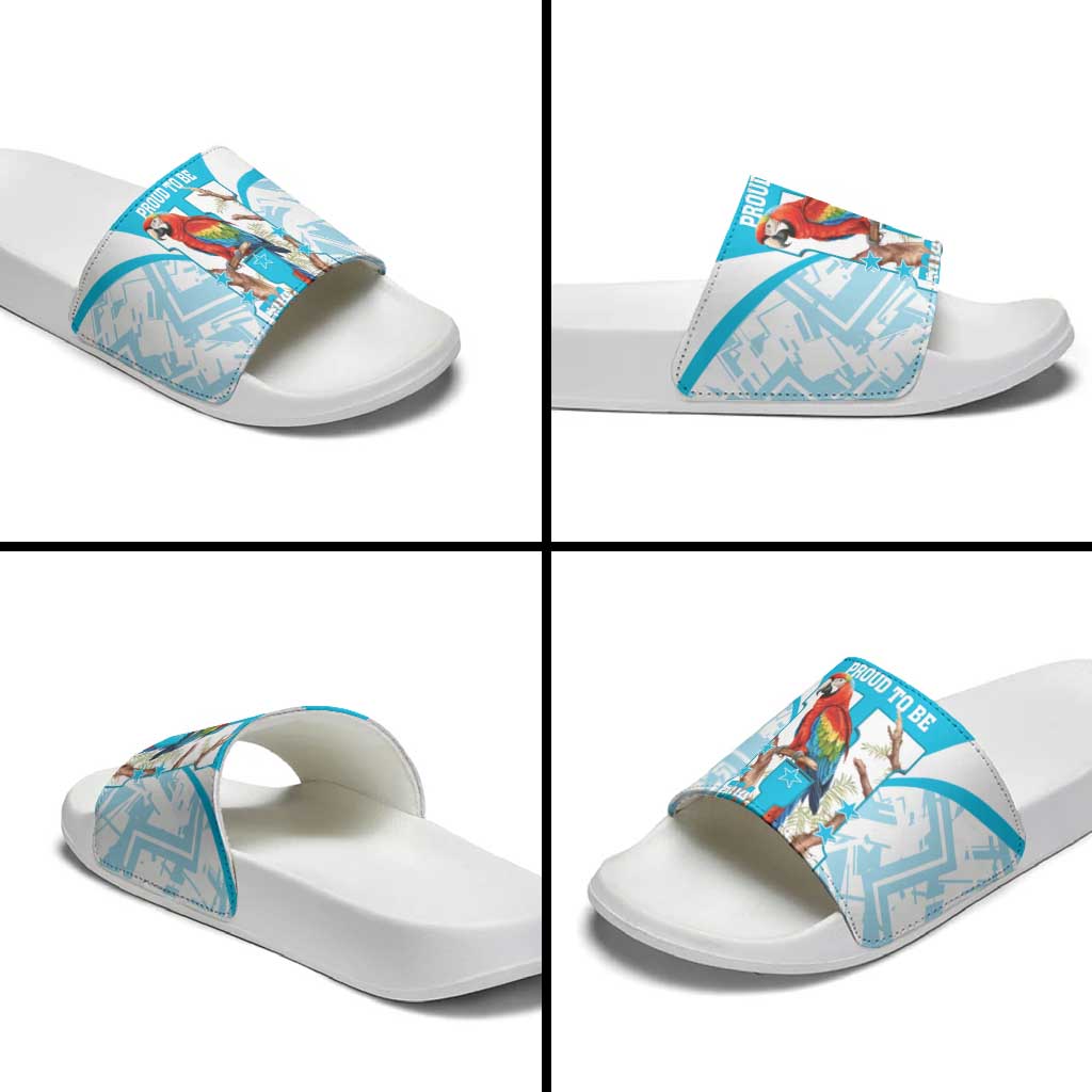 Honduras Independence Day Slide Sandals 504 Proud Scarlet Macaw LT14