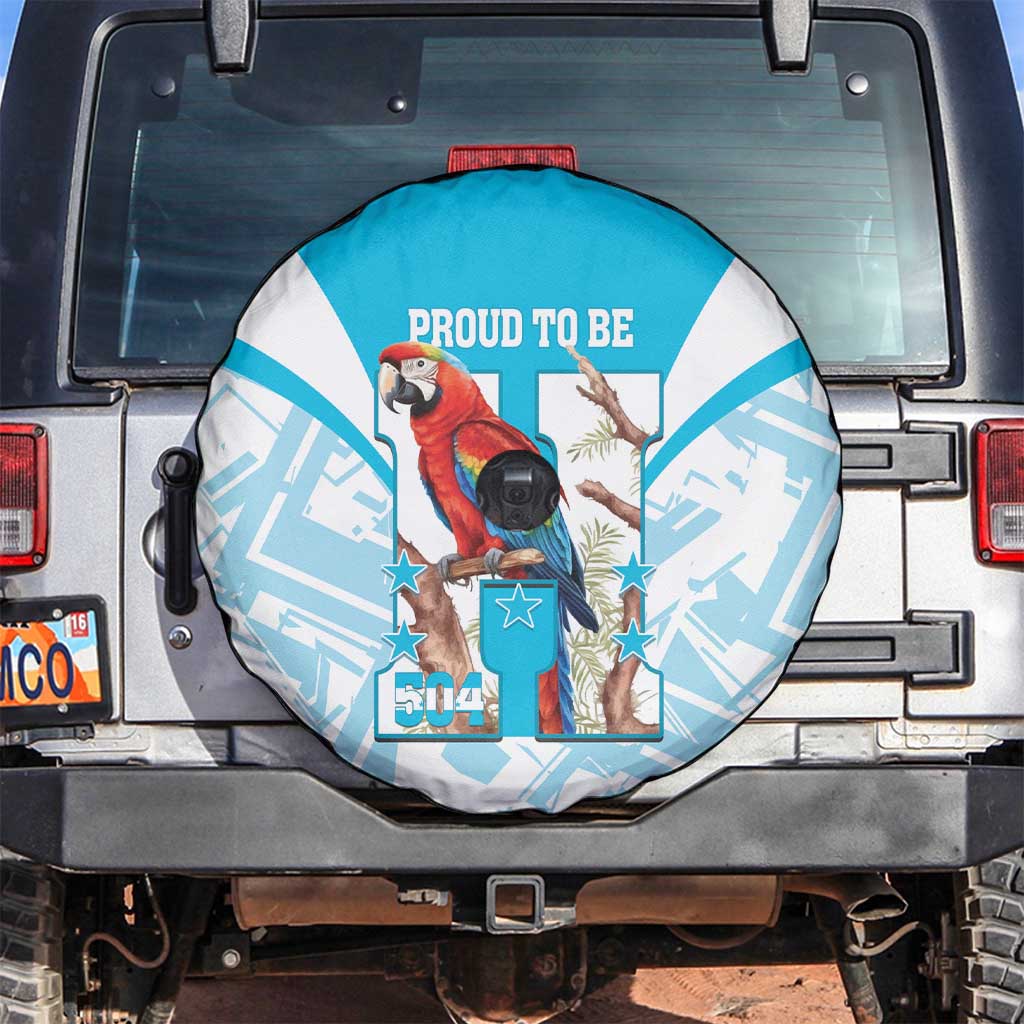 Honduras Independence Day Spare Tire Cover 504 Proud Scarlet Macaw LT14