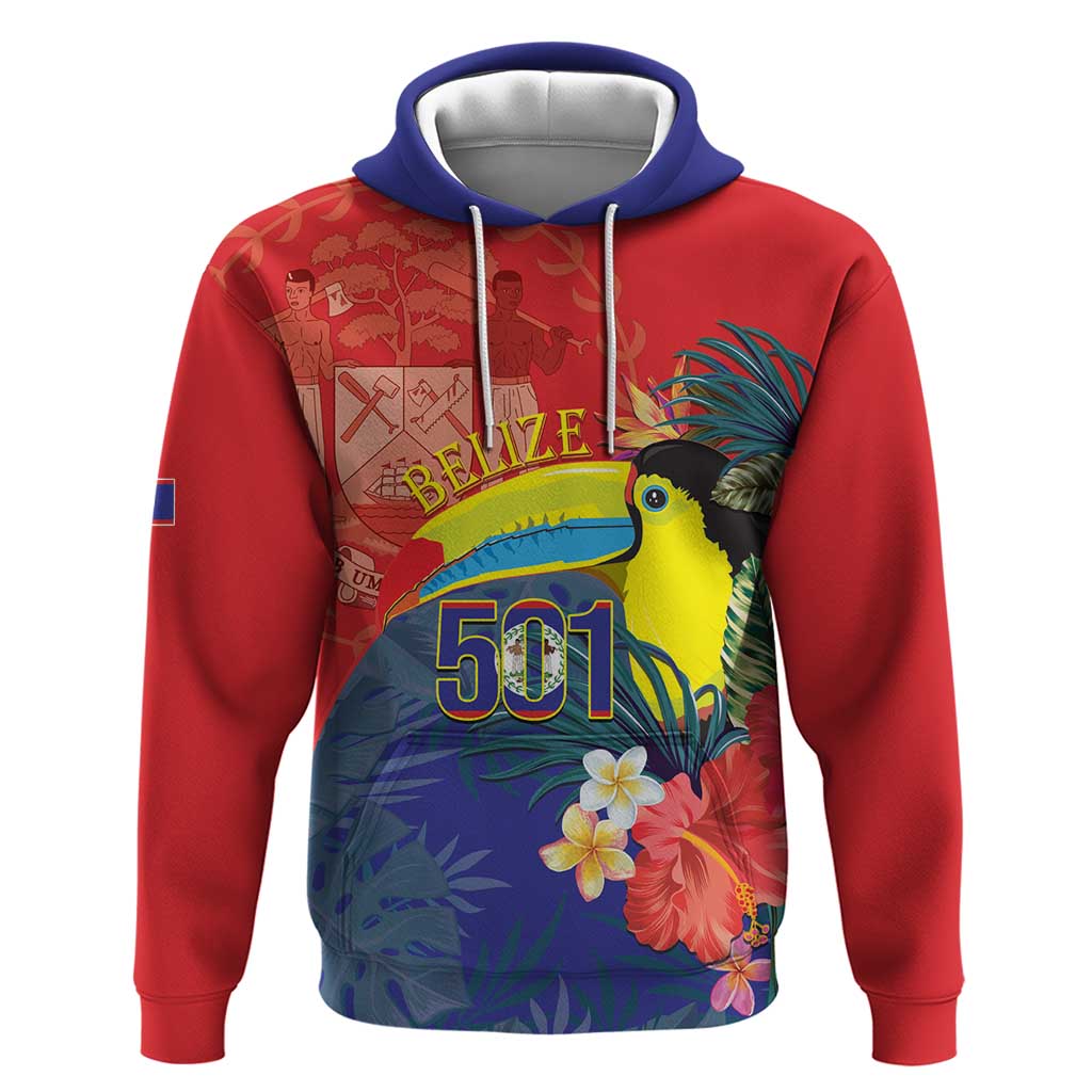 Belize Independence Day Hoodie 501 Proud Keel Billed Toucan Tropical LT14