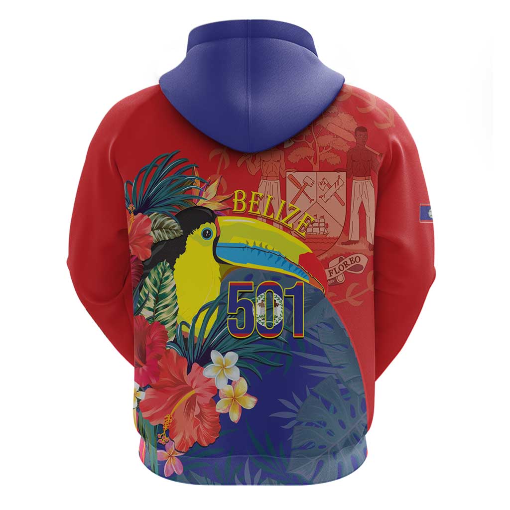 Belize Independence Day Hoodie 501 Proud Keel Billed Toucan Tropical LT14