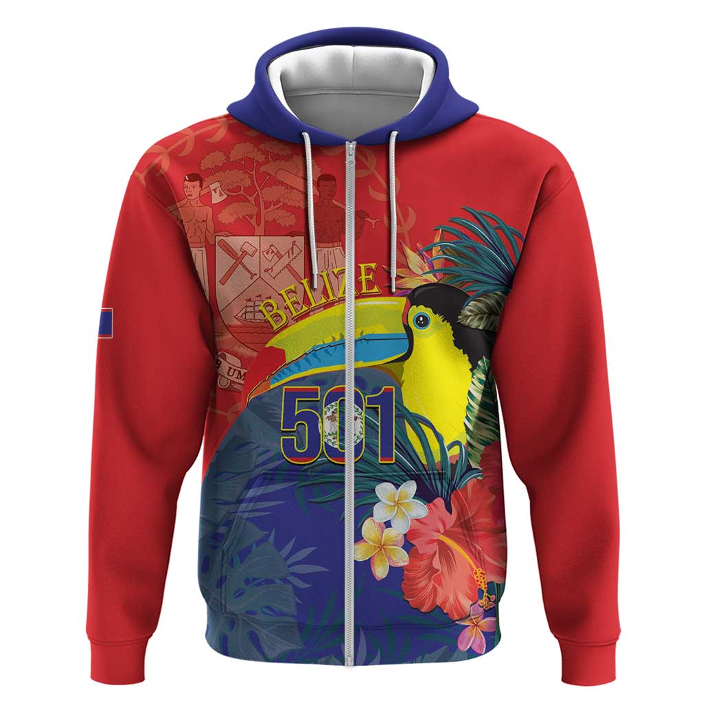 Belize Independence Day Hoodie 501 Proud Keel Billed Toucan Tropical LT14