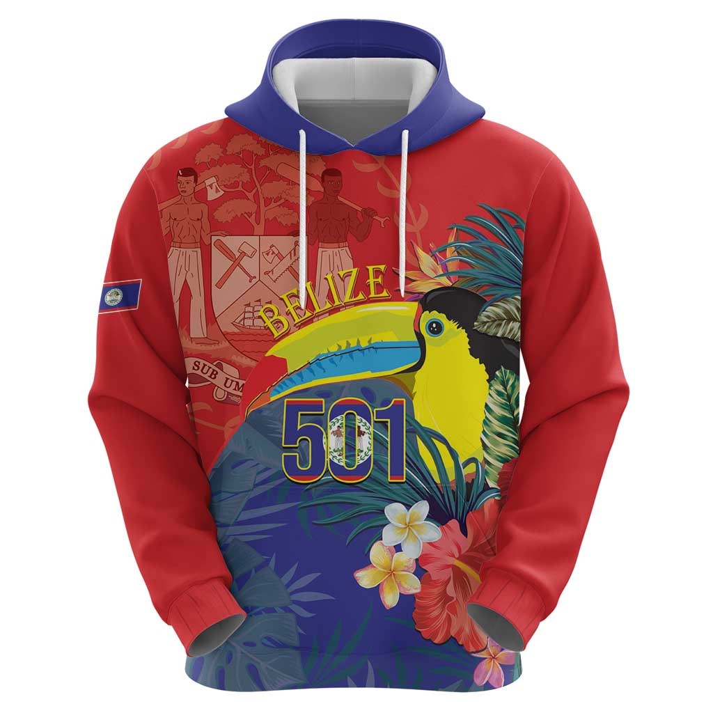 Belize Independence Day Hoodie 501 Proud Keel Billed Toucan Tropical LT14