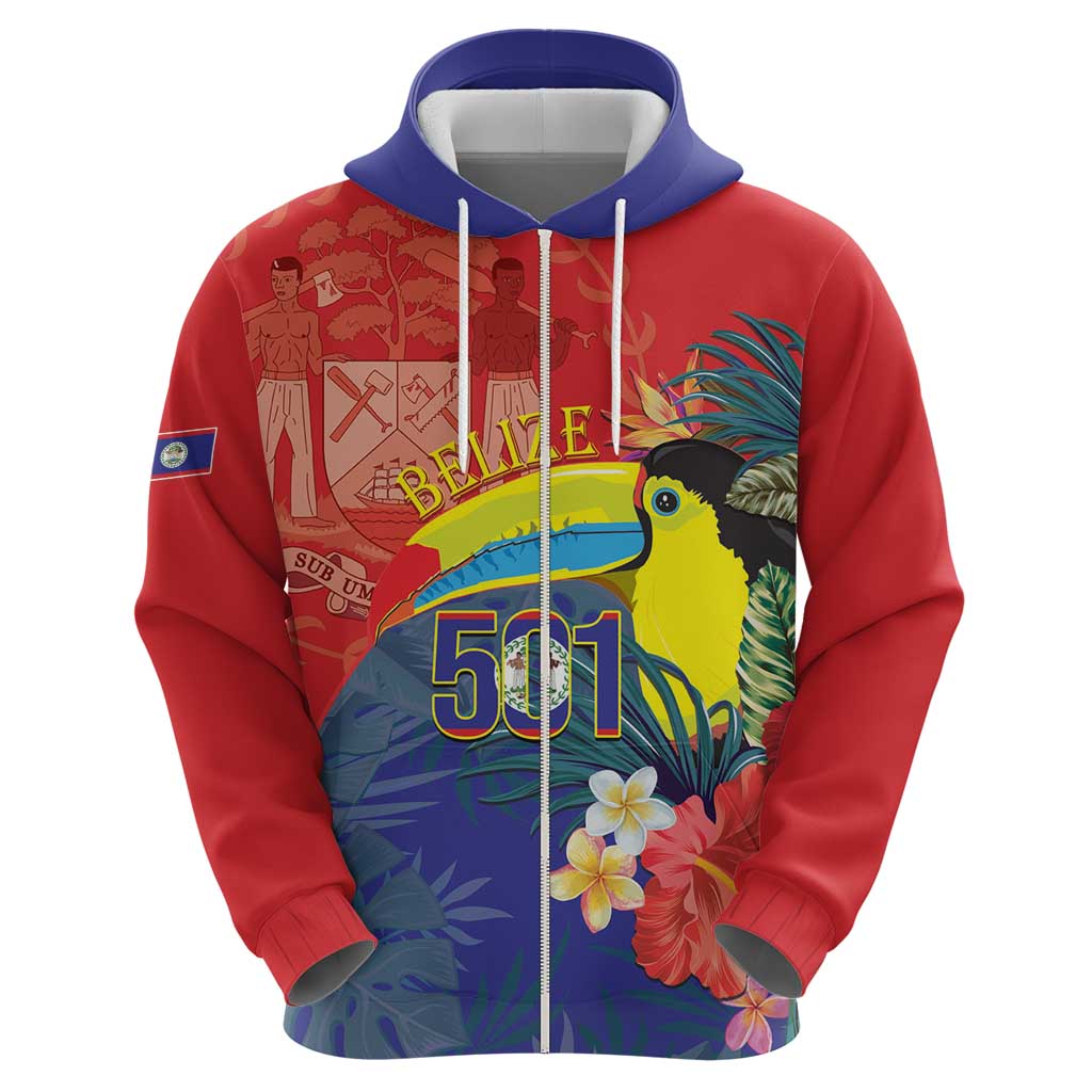 Belize Independence Day Hoodie 501 Proud Keel Billed Toucan Tropical LT14