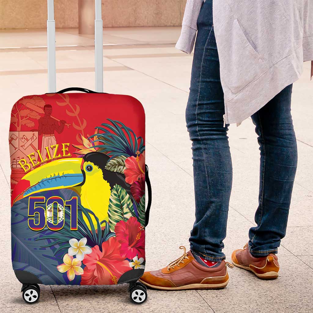 Belize Independence Day Luggage Cover 501 Proud Keel Billed Toucan Tropical LT14