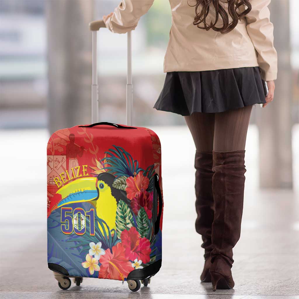 Belize Independence Day Luggage Cover 501 Proud Keel Billed Toucan Tropical LT14
