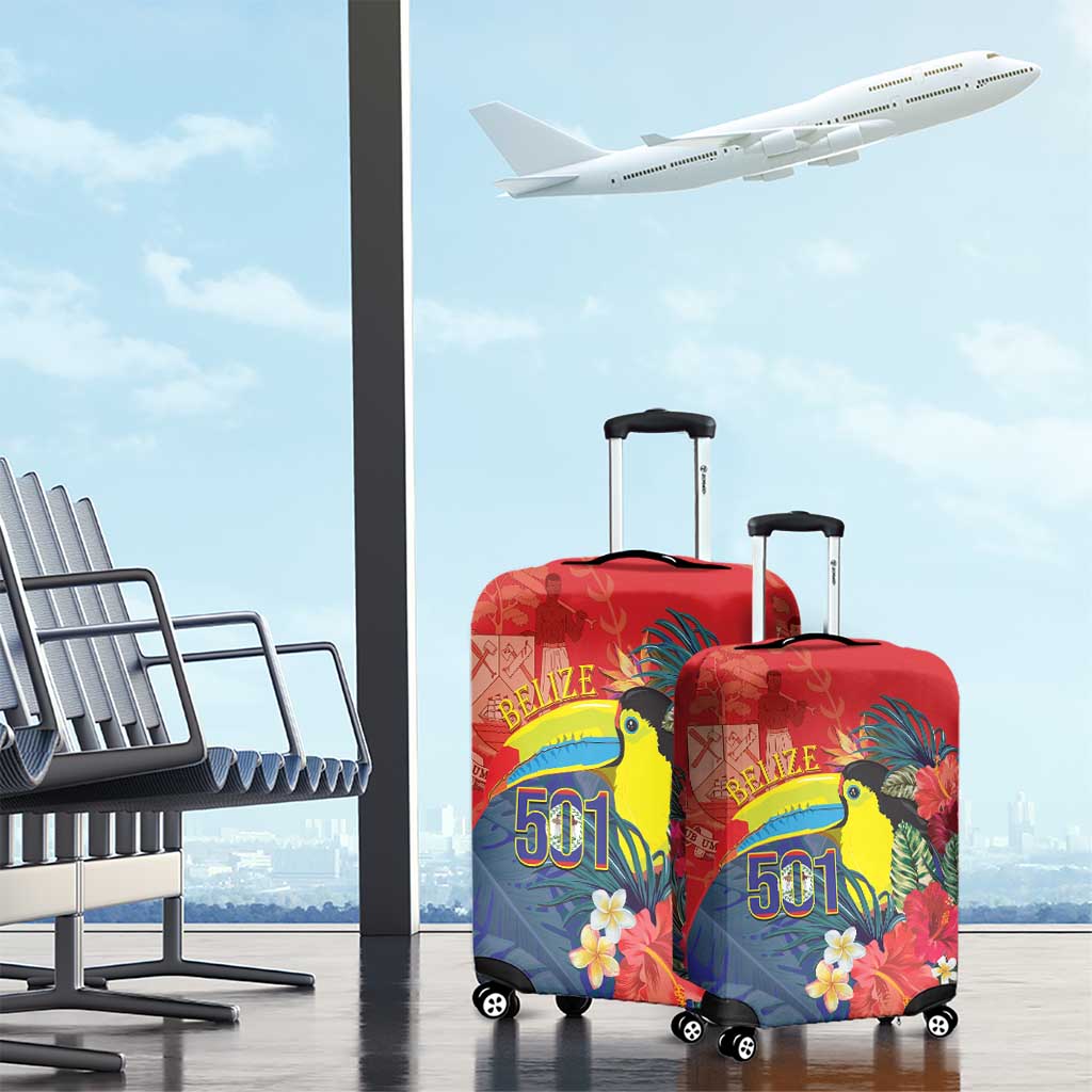 Belize Independence Day Luggage Cover 501 Proud Keel Billed Toucan Tropical LT14