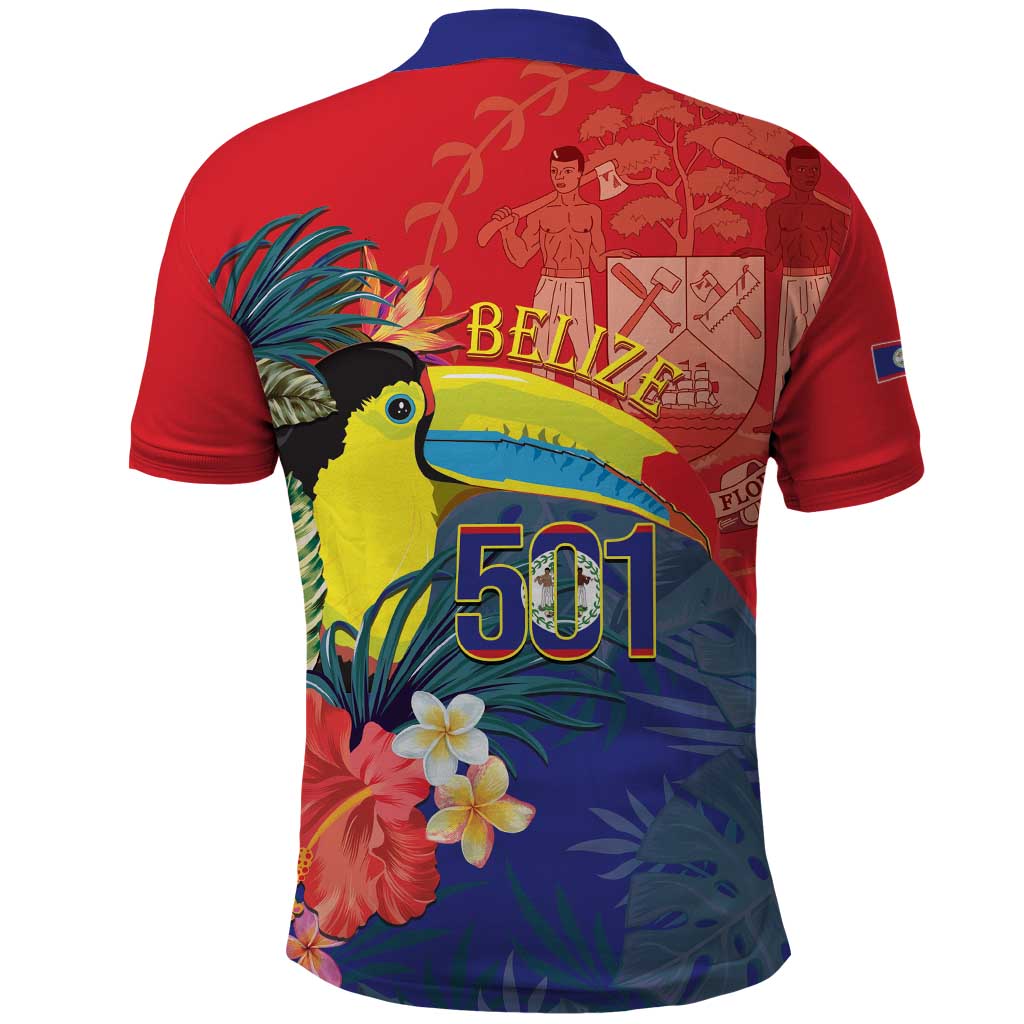 Belize Independence Day Polo Shirt 501 Proud Keel Billed Toucan Tropical LT14