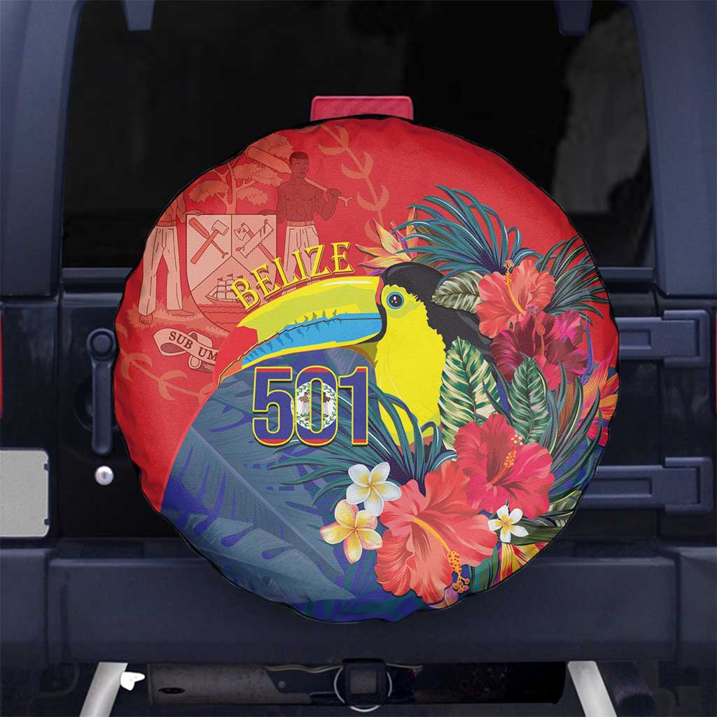 Belize Independence Day Spare Tire Cover 501 Proud Keel Billed Toucan Tropical LT14