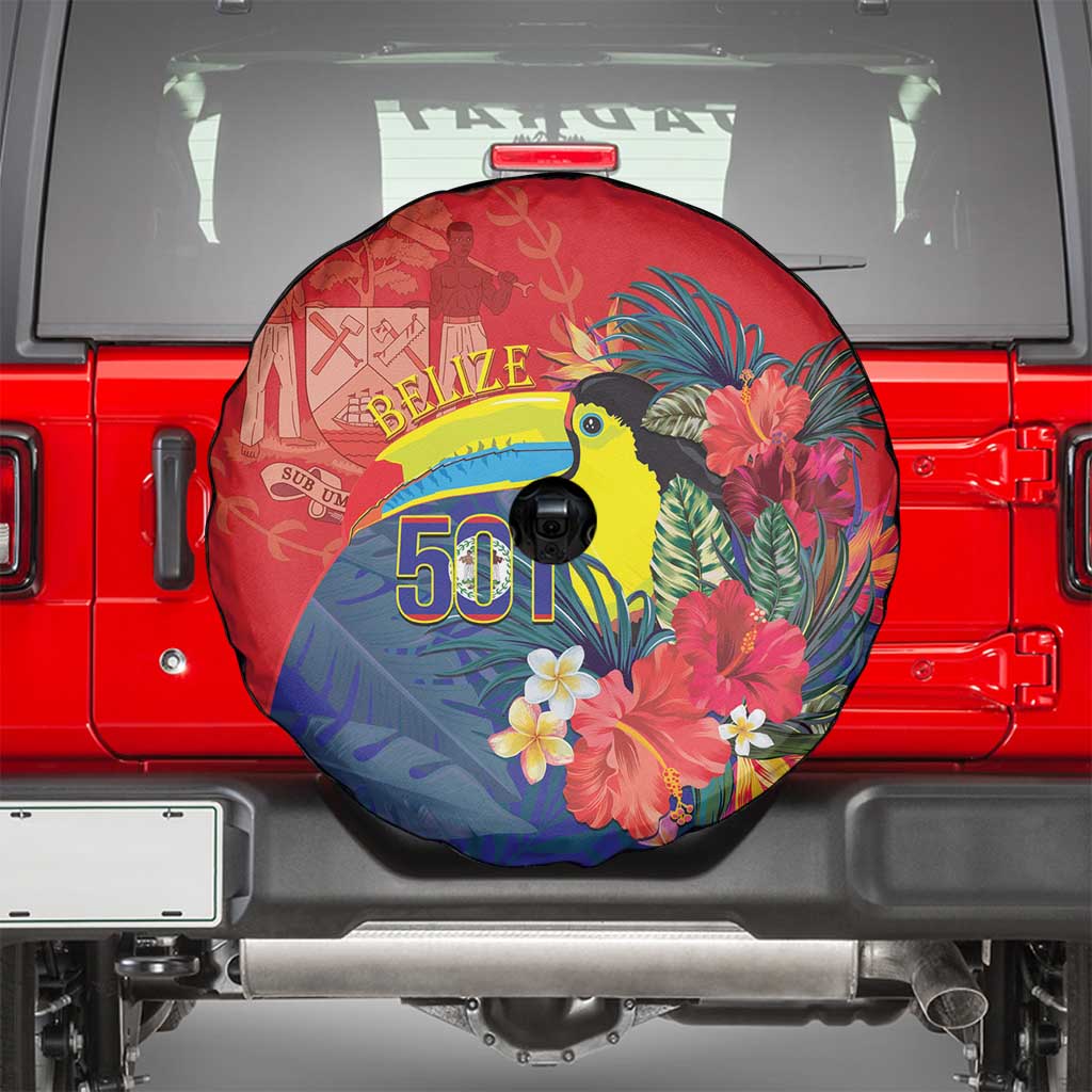Belize Independence Day Spare Tire Cover 501 Proud Keel Billed Toucan Tropical LT14
