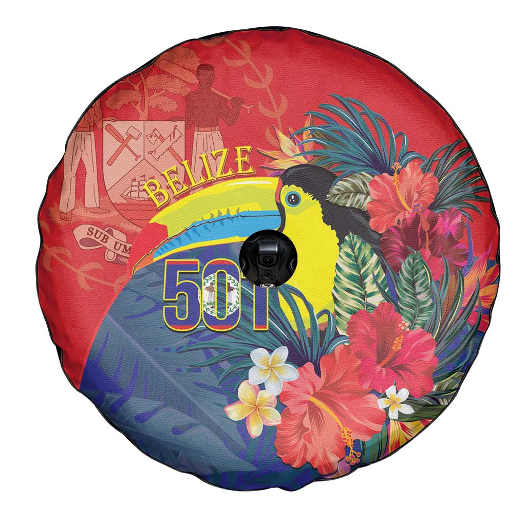 Belize Independence Day Spare Tire Cover 501 Proud Keel Billed Toucan Tropical LT14