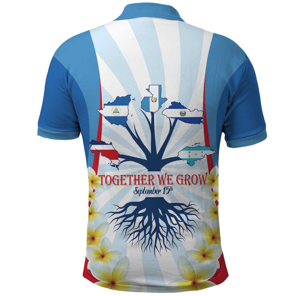 Central America Independence day Polo Shirt September 15th Together We Grow LT14