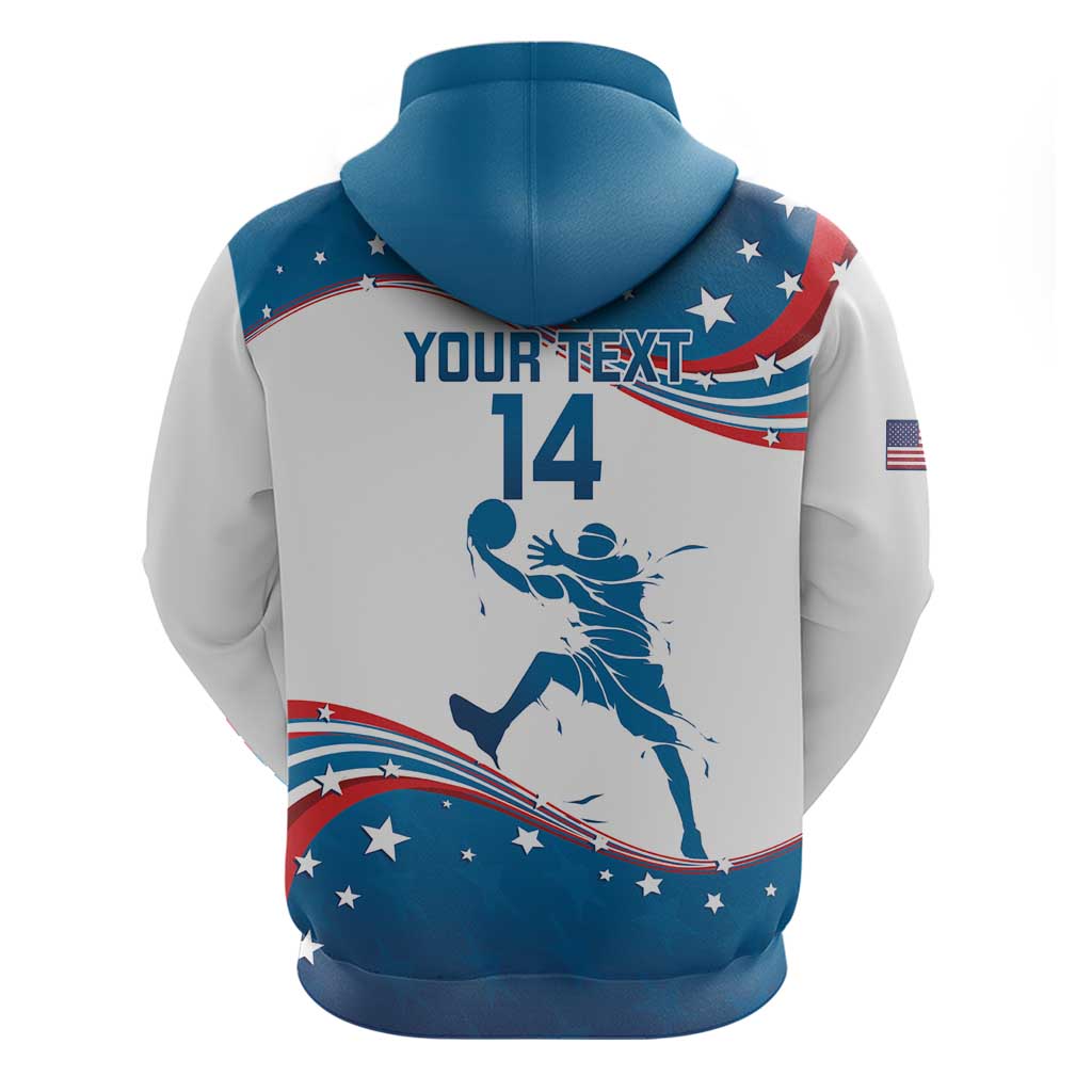 Custom USA Basketball Hoodie 2024 Go Dream Team Curve Style LT14