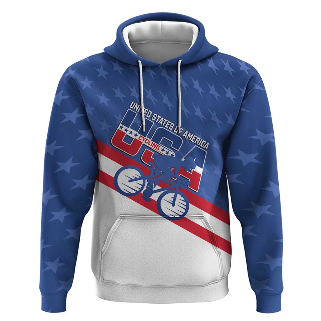 Personalized USA Cycling Hoodie United States Bike Racing Lover LT14