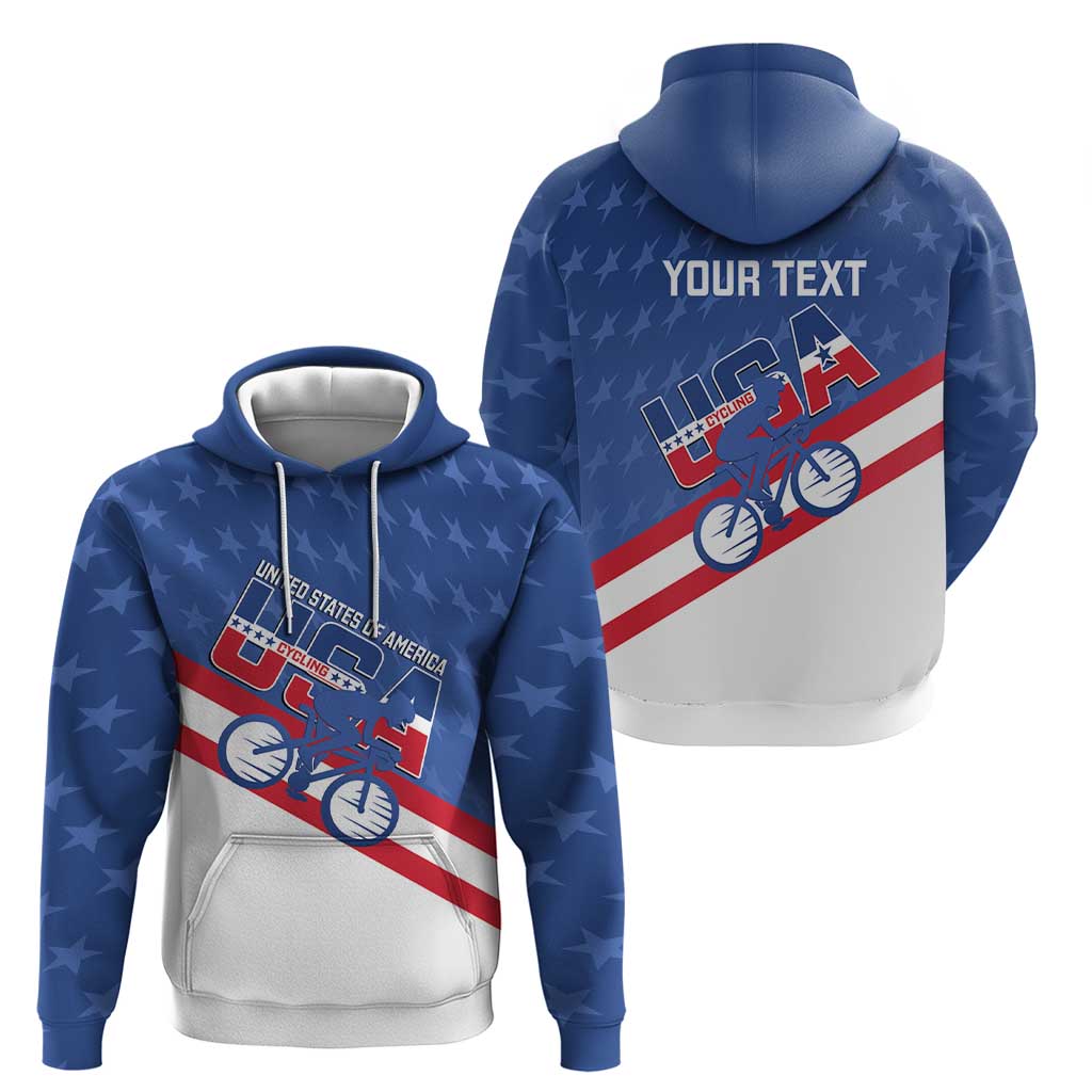 Personalized USA Cycling Hoodie United States Bike Racing Lover LT14
