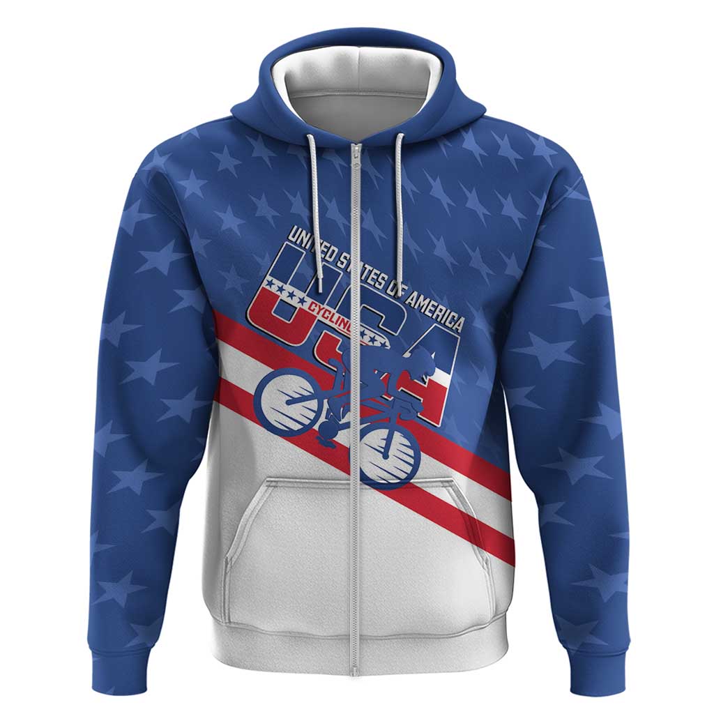 Personalized USA Cycling Hoodie United States Bike Racing Lover LT14