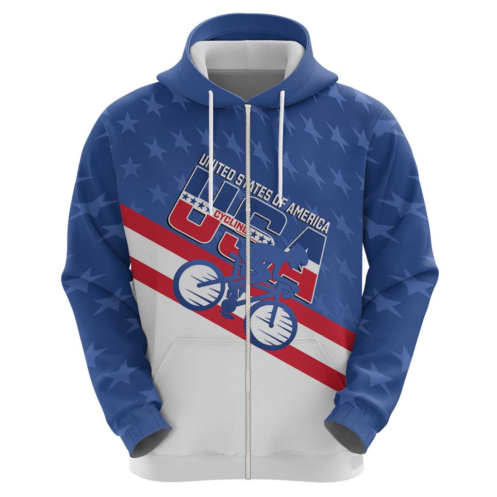 Personalized USA Cycling Hoodie United States Bike Racing Lover LT14