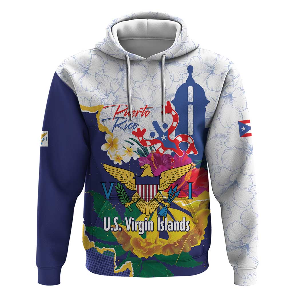 US Virgin Islands - Puerto Rico Day Hoodie Boricua Coqui Yellow-colored Eagle LT14