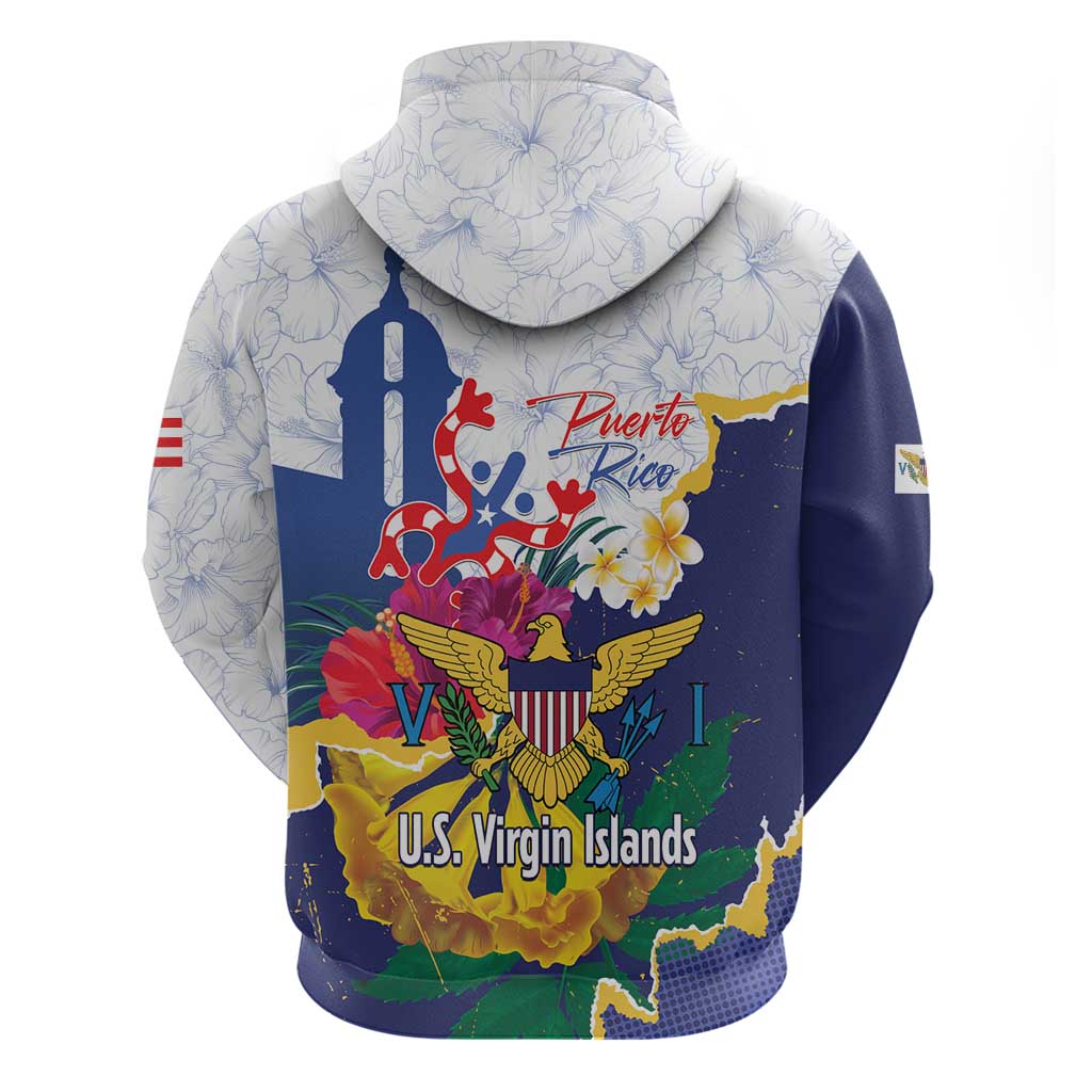 US Virgin Islands - Puerto Rico Day Hoodie Boricua Coqui Yellow-colored Eagle LT14