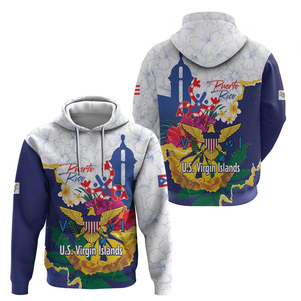 US Virgin Islands - Puerto Rico Day Hoodie Boricua Coqui Yellow-colored Eagle LT14