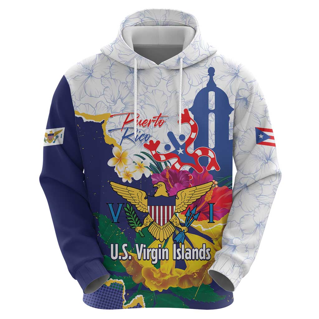 US Virgin Islands - Puerto Rico Day Hoodie Boricua Coqui Yellow-colored Eagle LT14
