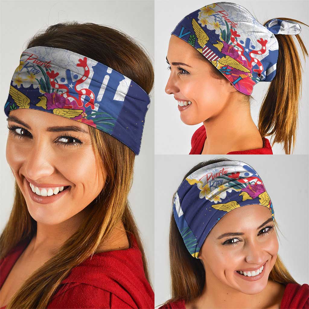 US Virgin Islands - Puerto Rico Day Neck Gaiter Boricua Coqui Yellow-colored Eagle LT14