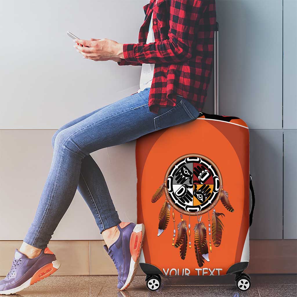 Personalized Orange Day Canada Luggage Cover Honouring The Children Haida Pattern LT14