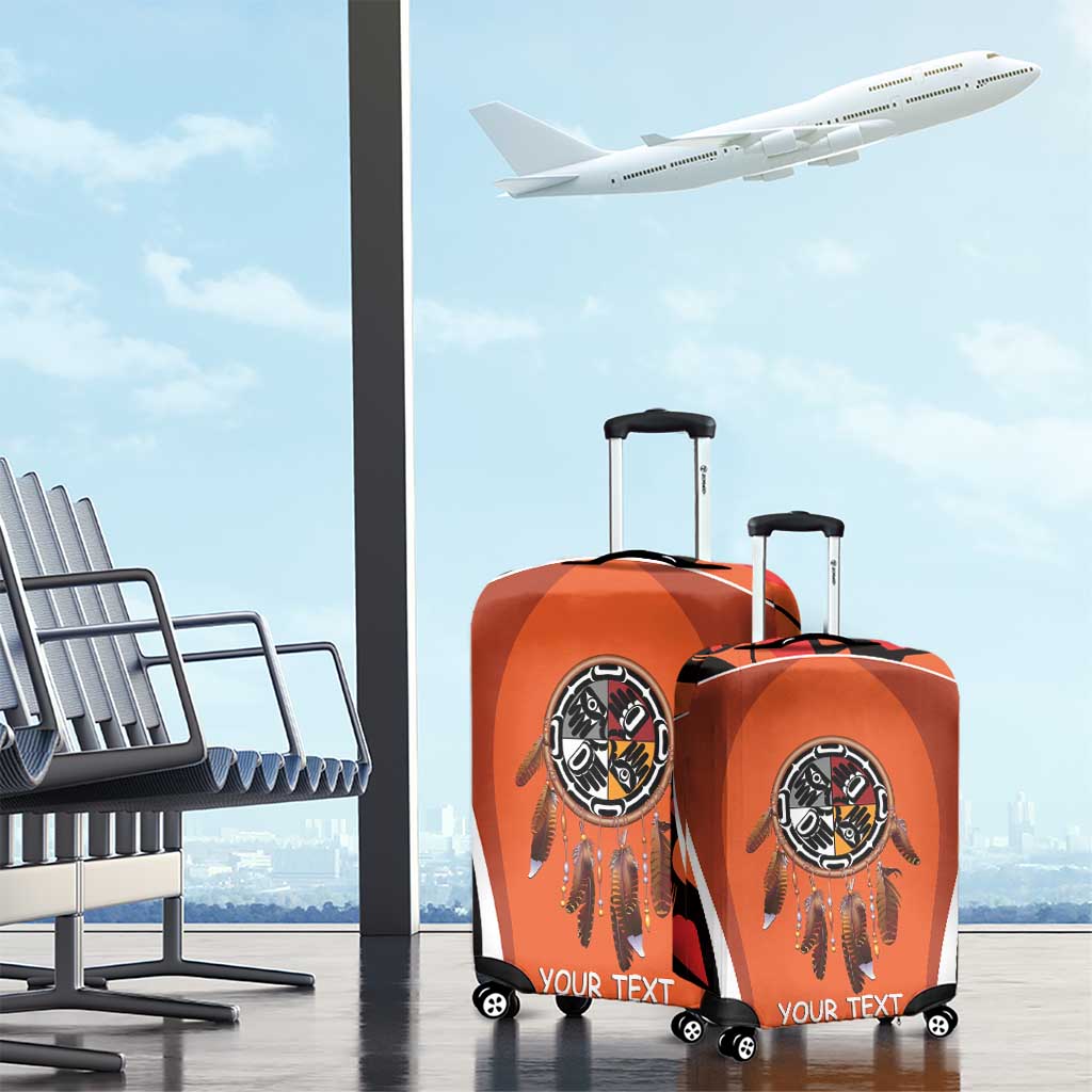 Personalized Orange Day Canada Luggage Cover Honouring The Children Haida Pattern LT14