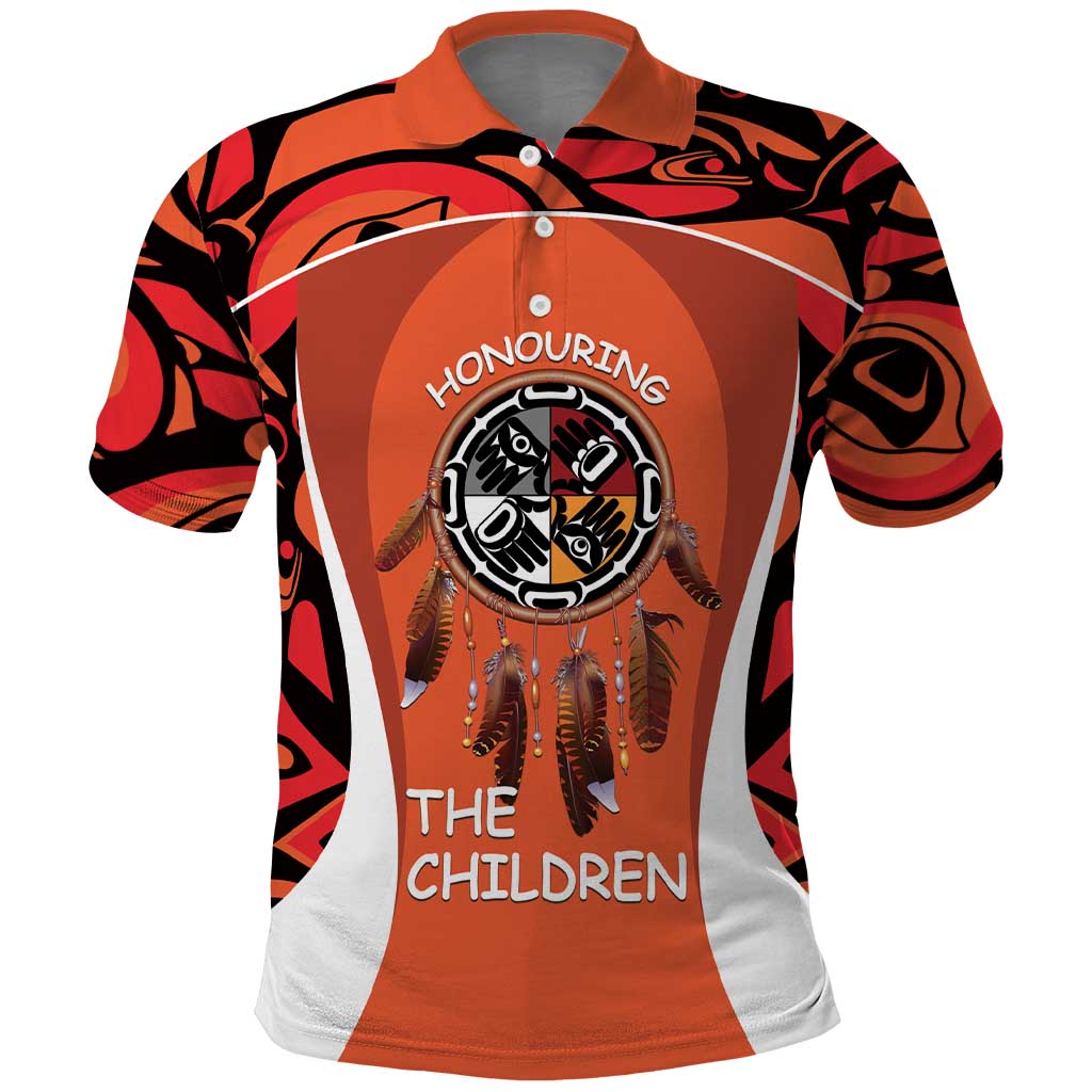 Personalized Orange Day Canada Polo Shirt Honouring The Children Haida Pattern LT14
