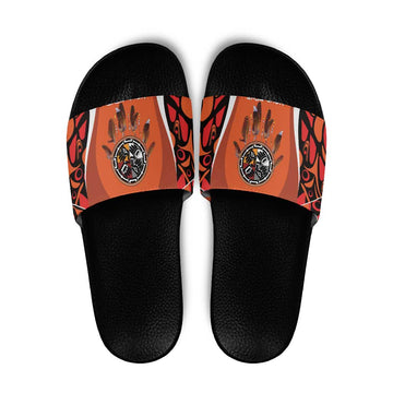 Personalized Orange Day Canada Slide Sandals Honouring The Children Haida Pattern LT14