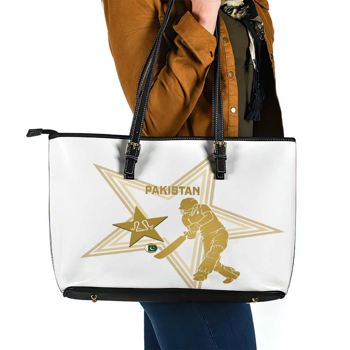 Pakistan Cricket Leather Tote Bag 2023 Go Shaheens LT14