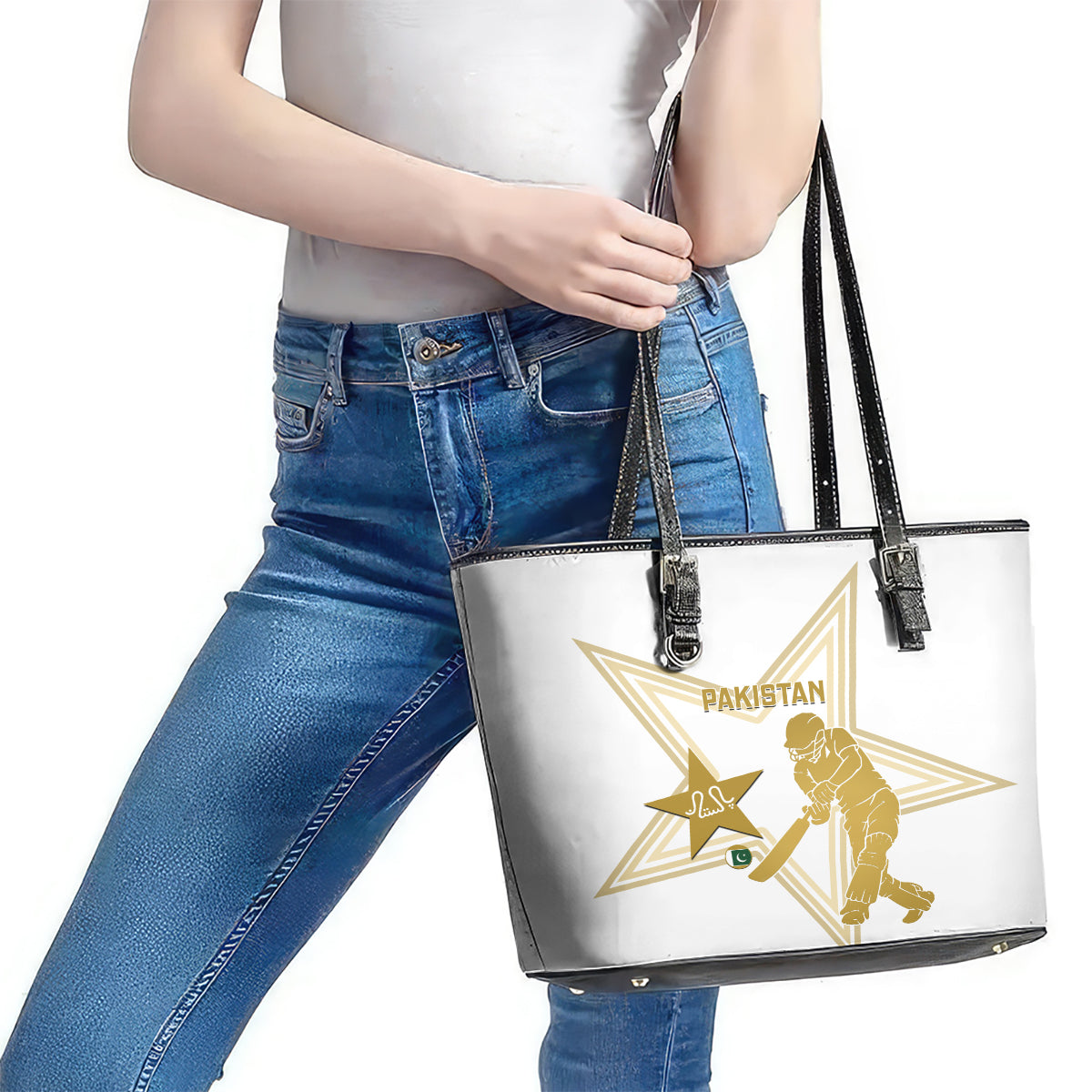 Pakistan Cricket Leather Tote Bag 2023 Go Shaheens LT14