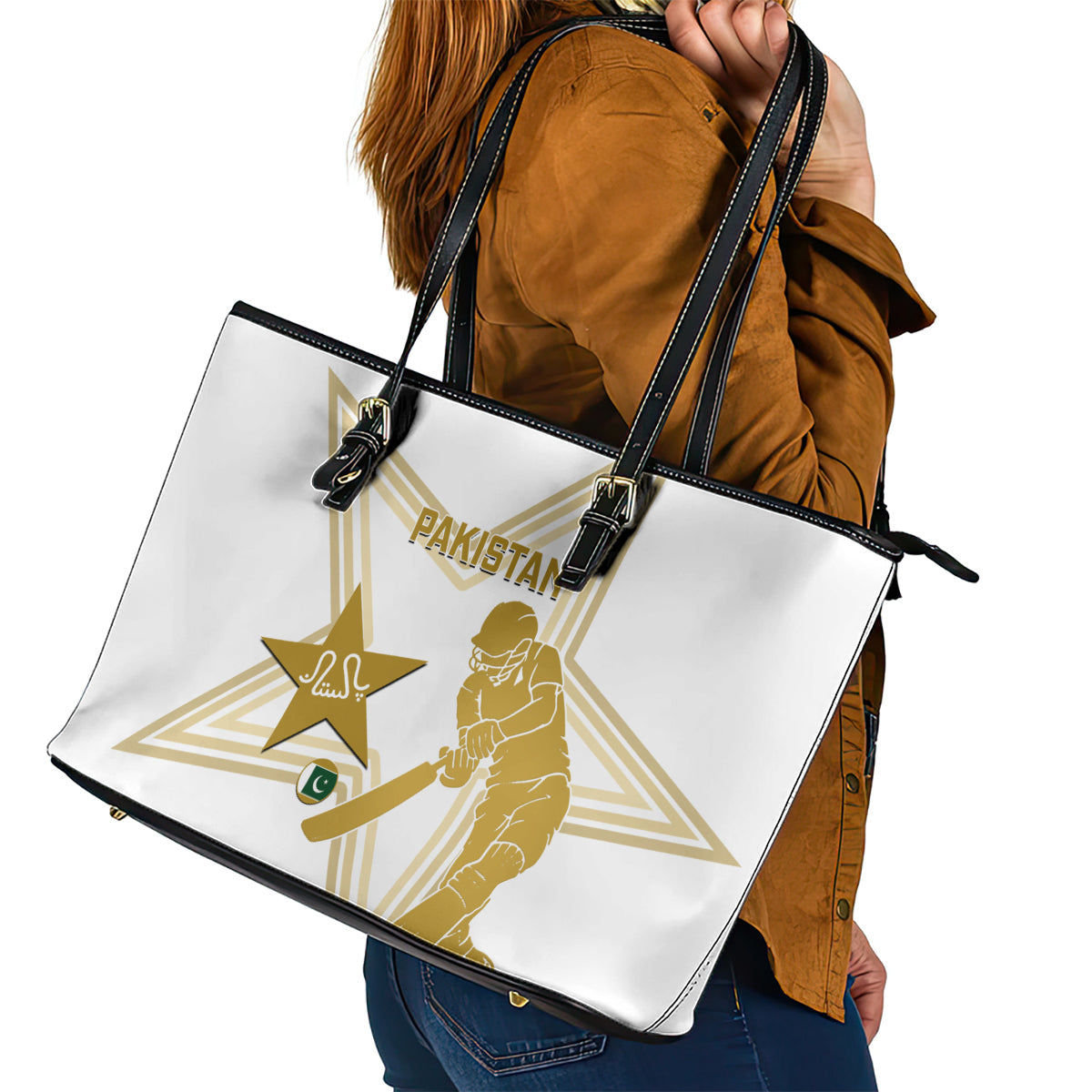 Pakistan Cricket Leather Tote Bag 2023 Go Shaheens LT14