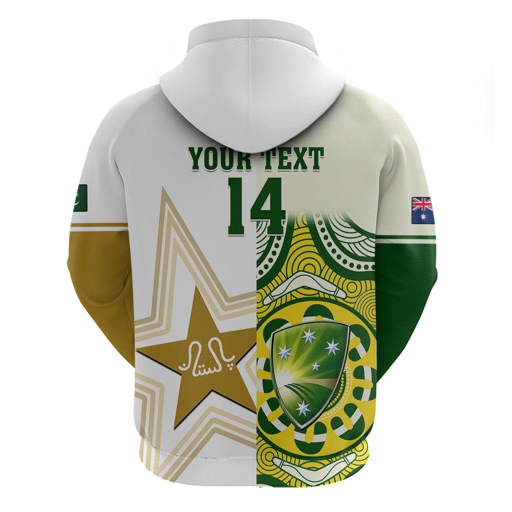Custom Australia And Pakistan Cricket Hoodie Boxing Day 2023 Test Aussie With Shaheens LT14