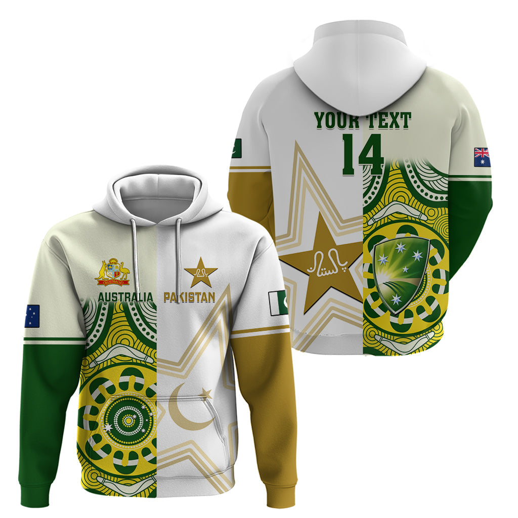 Custom Australia And Pakistan Cricket Hoodie Boxing Day 2023 Test Aussie With Shaheens LT14