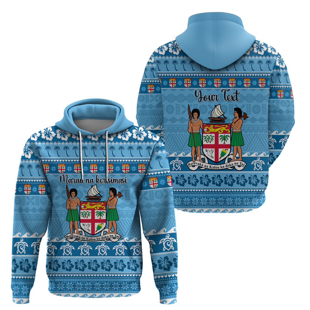 Custom Fiji Christmas Hoodie Fijian Tapa Marau na Kerisimasi LT14