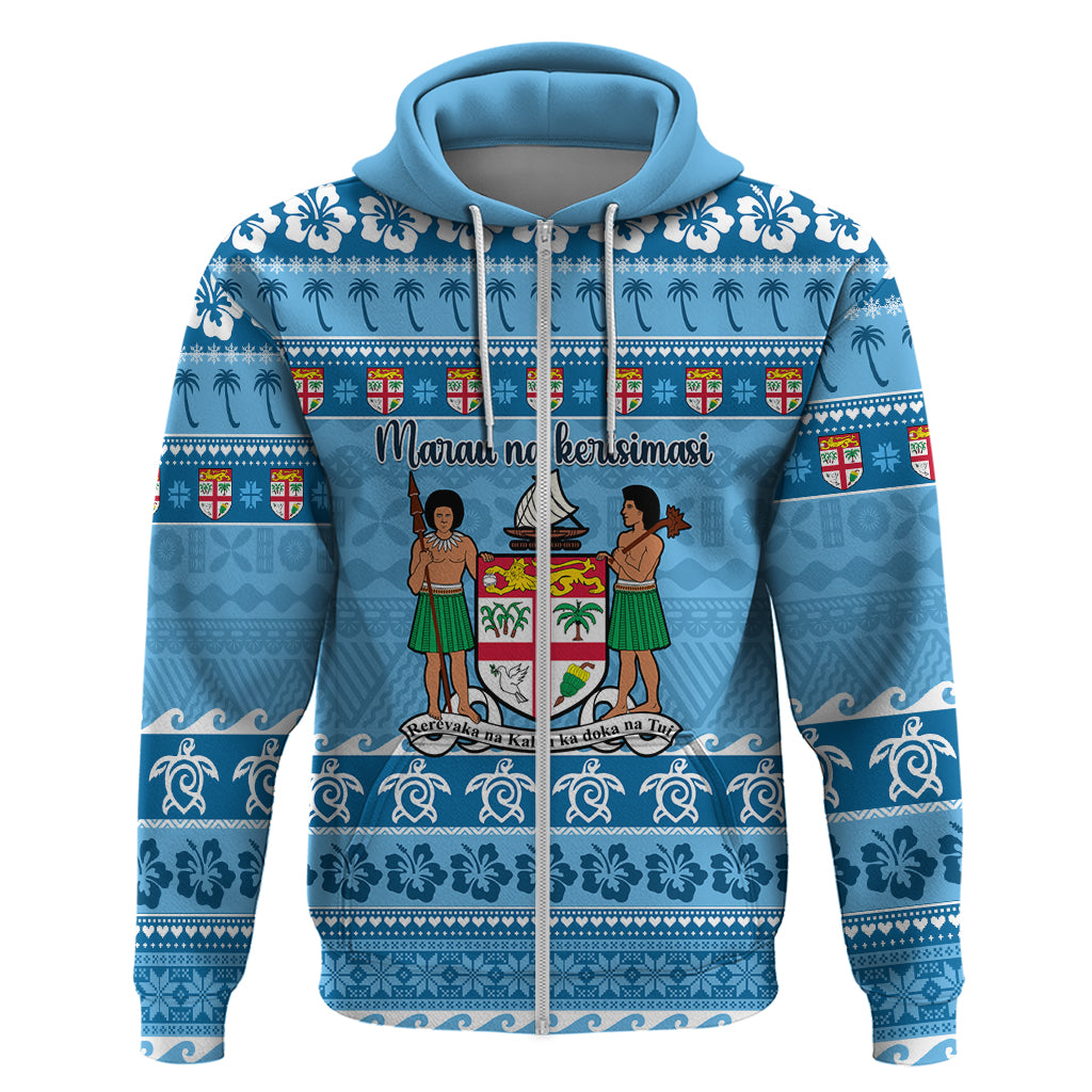 Custom Fiji Christmas Hoodie Fijian Tapa Marau na Kerisimasi LT14