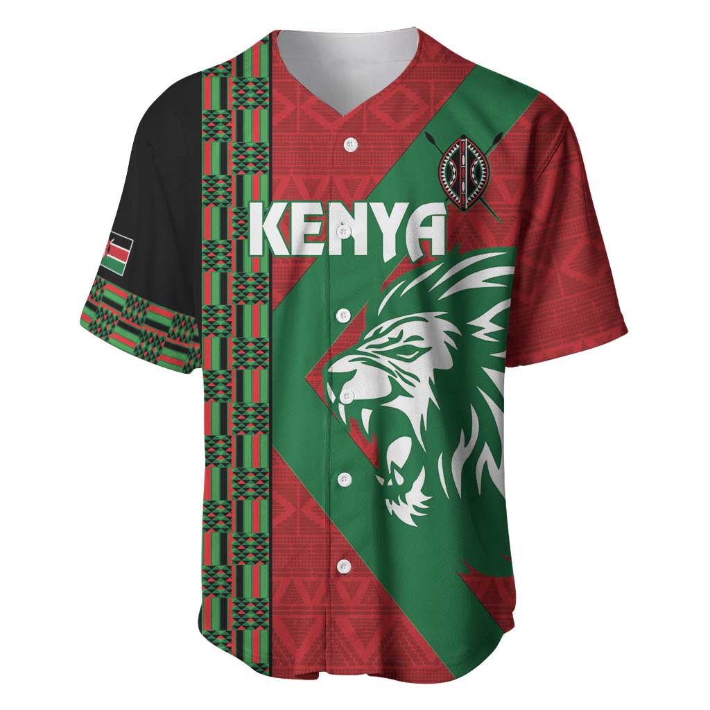 Afro Kenya Rugby Custom Baseball Jersey Go Lionesses - African Pattern LT14