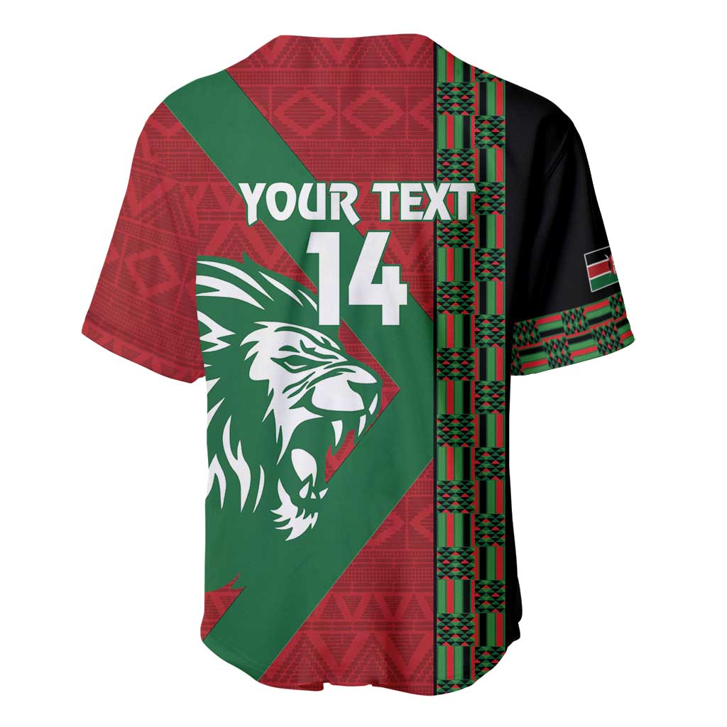 Afro Kenya Rugby Custom Baseball Jersey Go Lionesses - African Pattern LT14