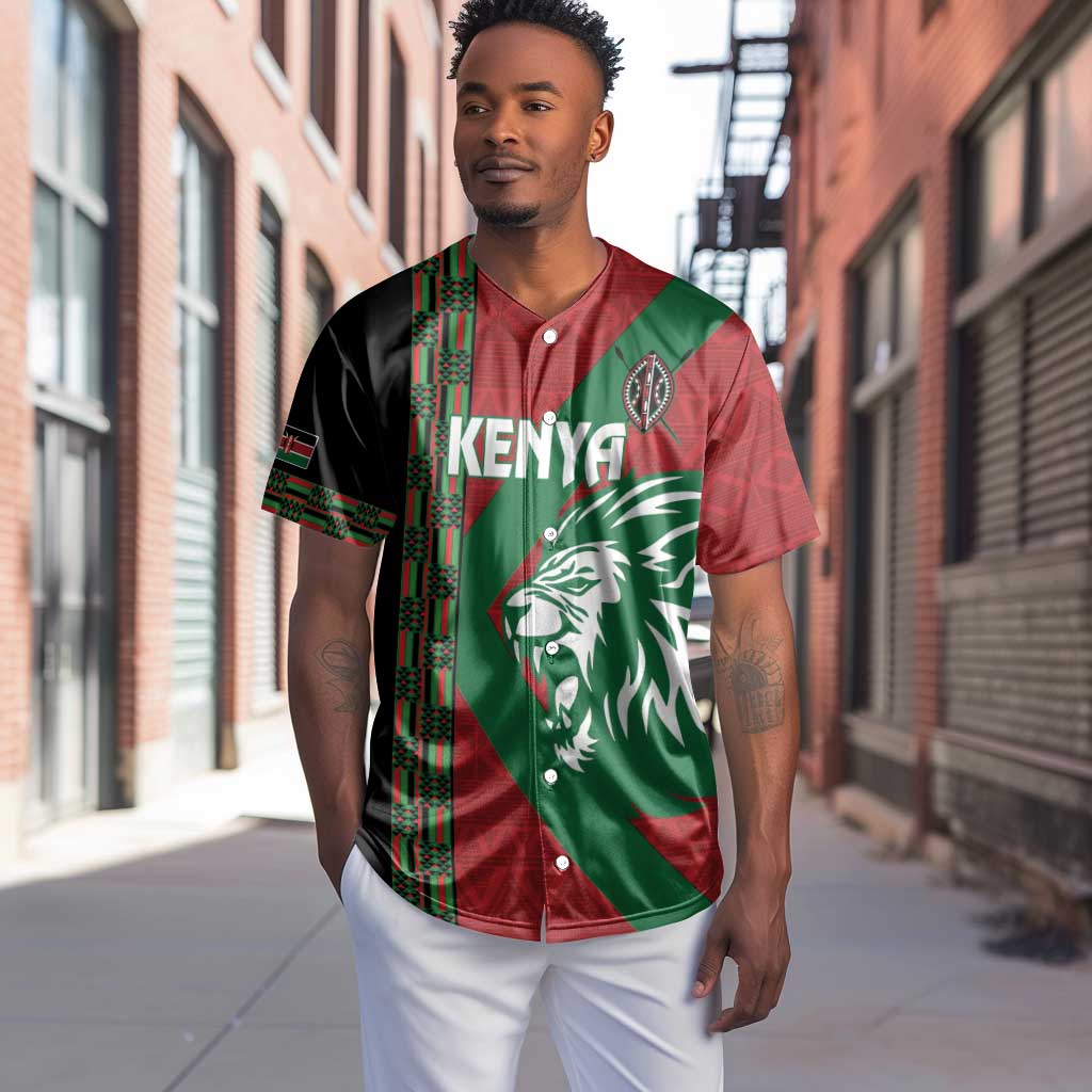 Afro Kenya Rugby Custom Baseball Jersey Go Lionesses - African Pattern LT14