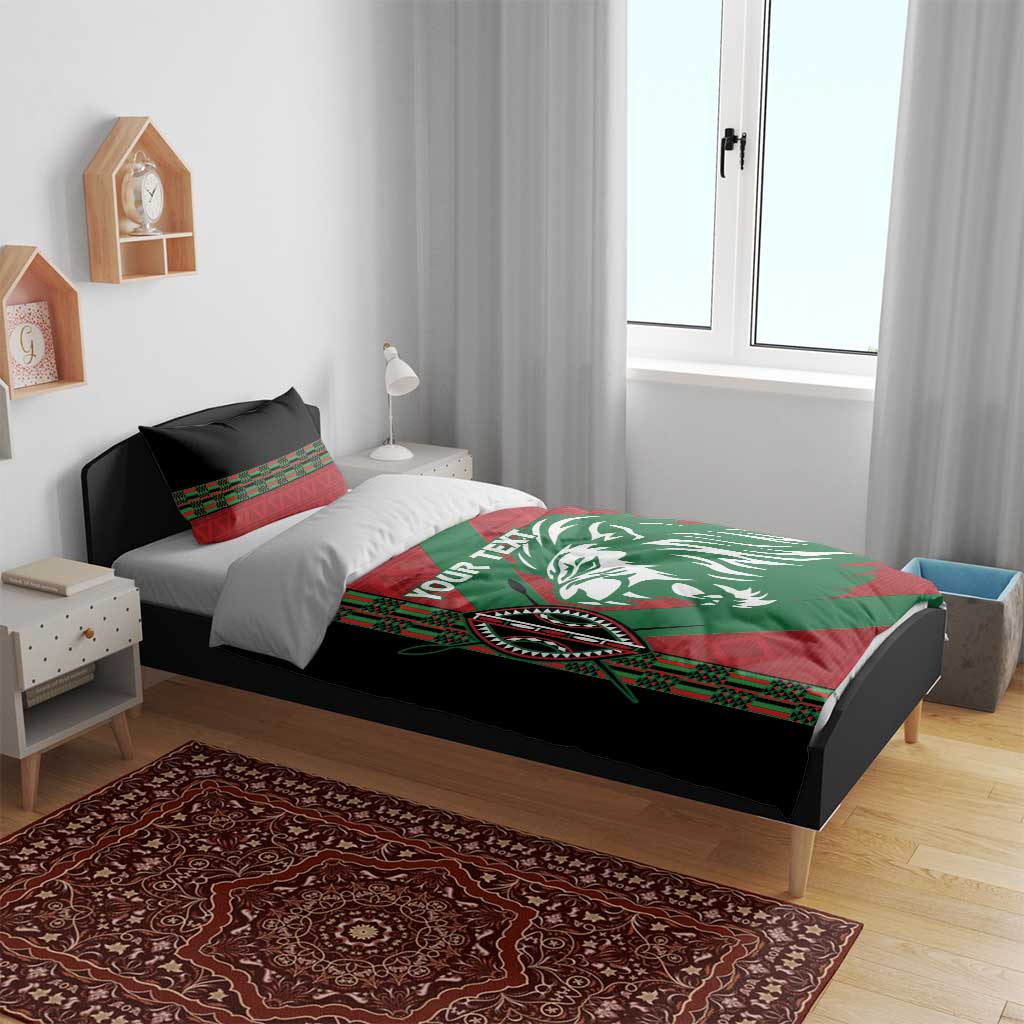 Afro Kenya Rugby Custom Bedding Set Go Lionesses - African Pattern LT14