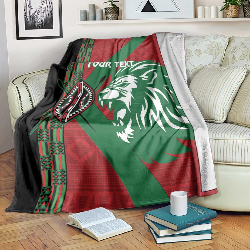 Afro Kenya Rugby Custom Blanket Go Lionesses - African Pattern LT14