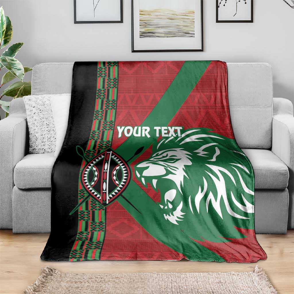 Afro Kenya Rugby Custom Blanket Go Lionesses - African Pattern LT14