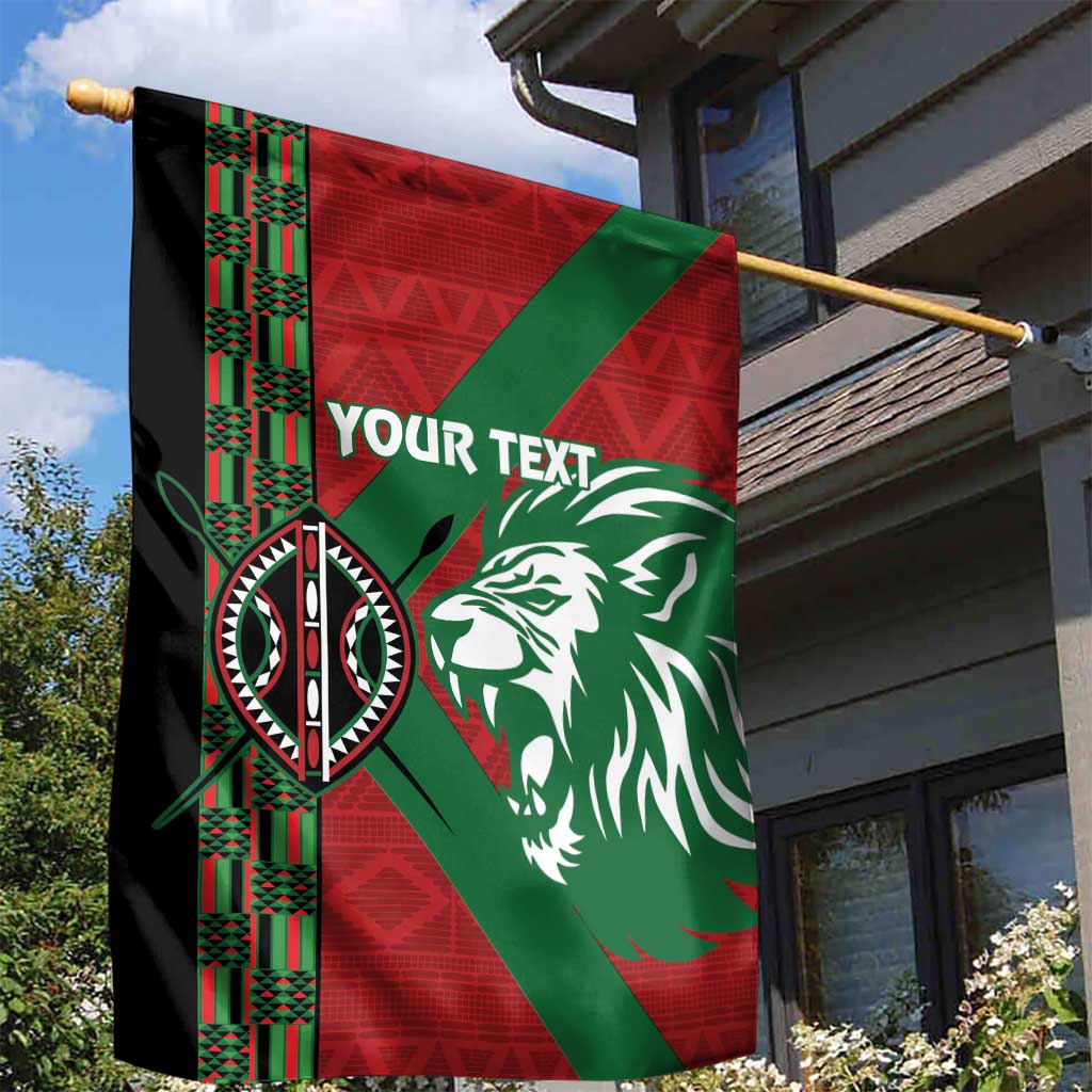 Afro Kenya Rugby Custom Garden Flag Go Lionesses - African Pattern LT14