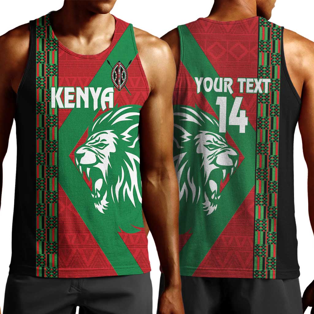 Afro Kenya Rugby Custom Men Tank Top Go Lionesses - African Pattern LT14