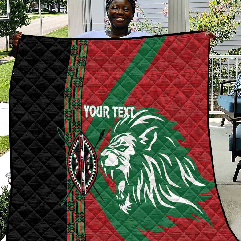 Afro Kenya Rugby Custom Quilt Go Lionesses - African Pattern LT14