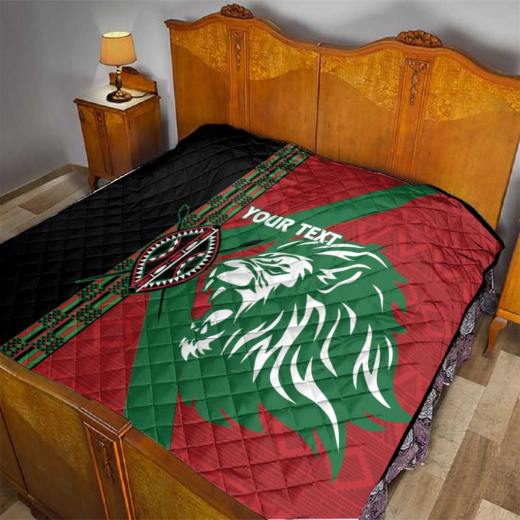 Afro Kenya Rugby Custom Quilt Go Lionesses - African Pattern LT14