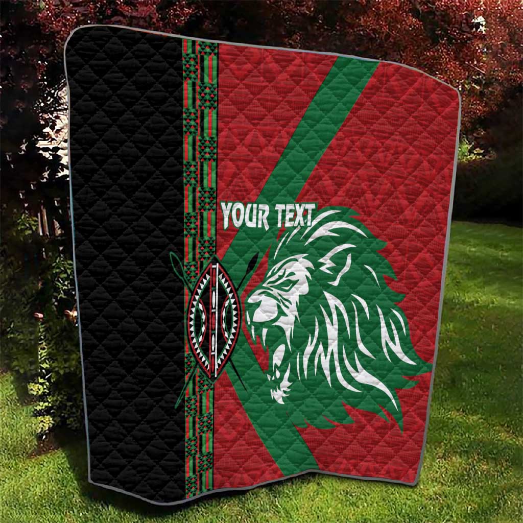 Afro Kenya Rugby Custom Quilt Go Lionesses - African Pattern LT14