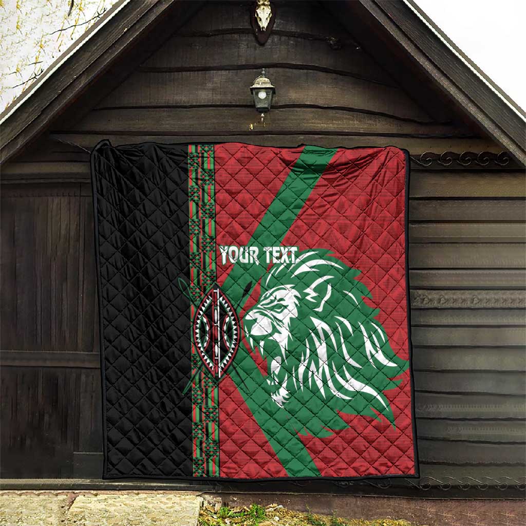 Afro Kenya Rugby Custom Quilt Go Lionesses - African Pattern LT14