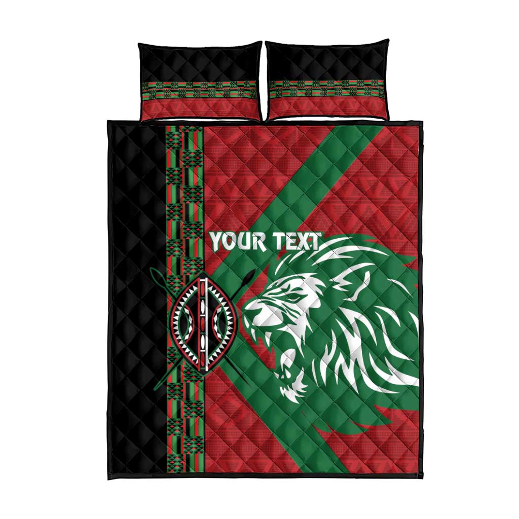 Afro Kenya Rugby Custom Quilt Bed Set Go Lionesses - African Pattern LT14